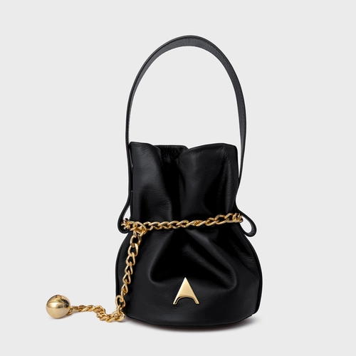 Bolsa Bucket Dream Média Couro Preto