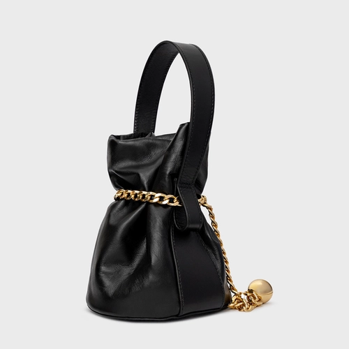 Bolsa Bucket Dream Média Couro Preto