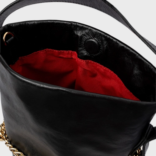 Bolsa Bucket Dream Média Couro Preto