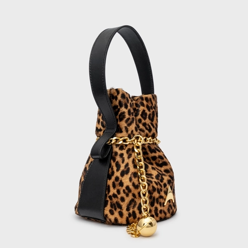 Bolsa Bucket Dream Média Pelo Animal Print Honey