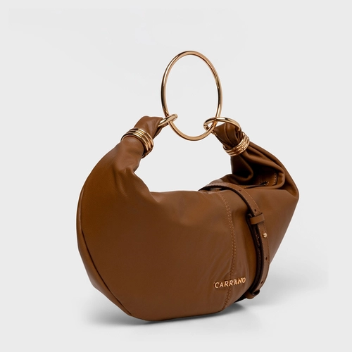 Bolsa Catherine Média Couro Marrom Saddle