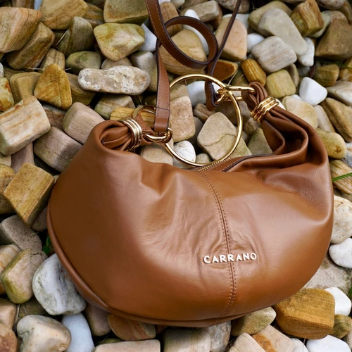 Bolsa Catherine Média Couro Marrom Saddle