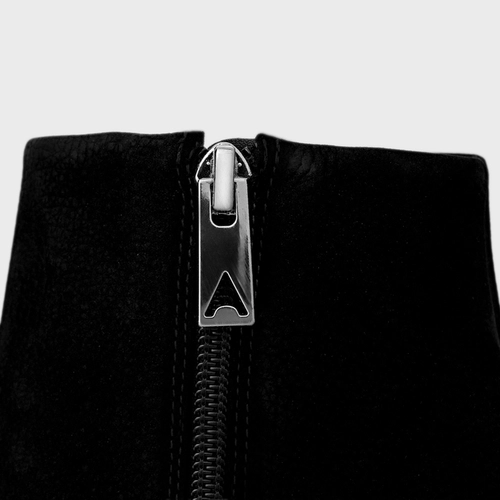 Bota Salto Silhoutte Couro Nobuck Preto