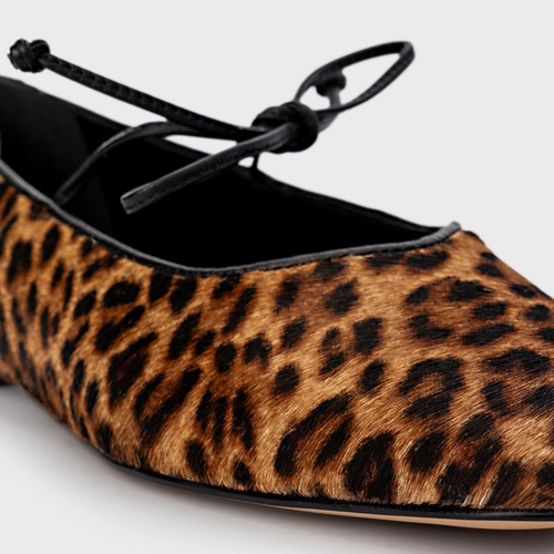 Sapatilha Slim Laço Pelo Animal Print Honey