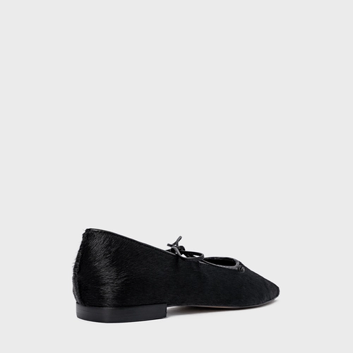 Sapatilha Slim Laço Pelo Preto