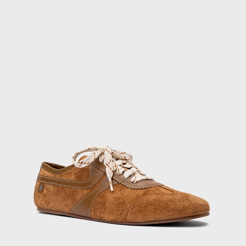 Tênis Low Couro Suede Marrom Saddle