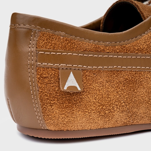 Tênis Low Couro Suede Marrom Saddle