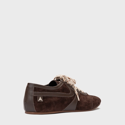 Tênis Low Couro Suede Marrom Ganache