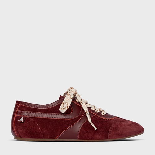 Tênis Low Couro Suede Vinho Mahogany