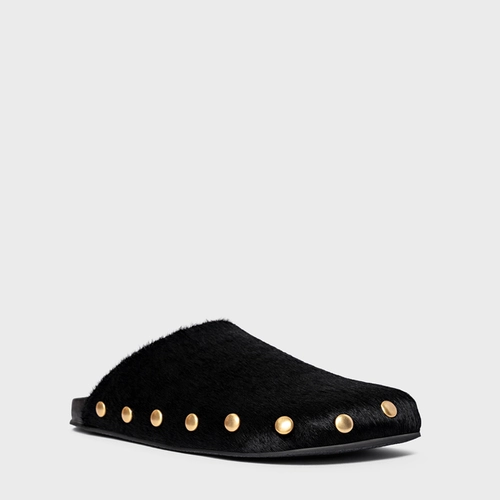 Mule Clog Statement Studs Pelo Preto