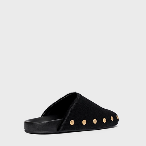 Mule Clog Statement Studs Pelo Preto