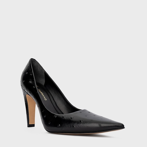 Scarpin Gio Salto Fino Couro Preto