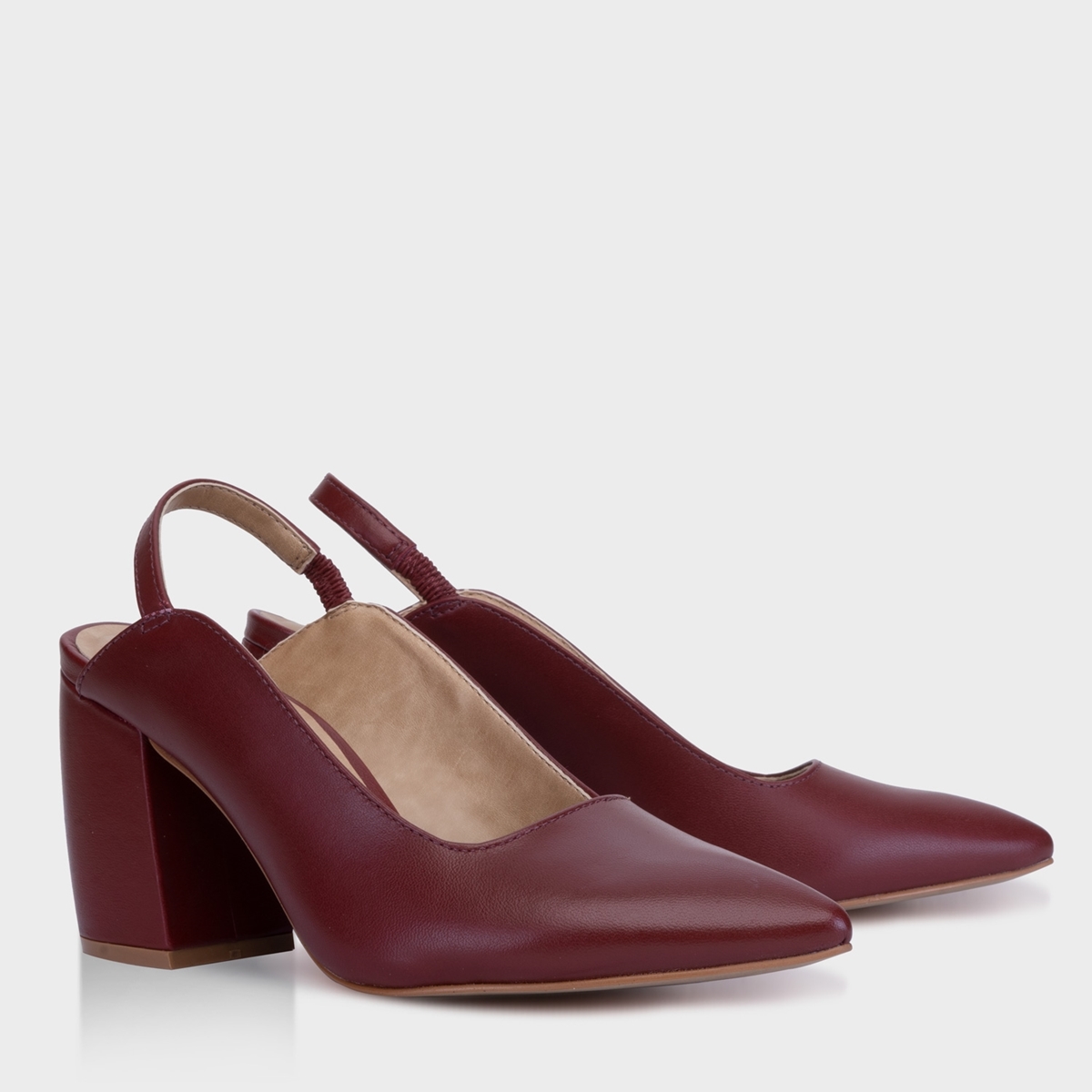 scarpin vinho salto medio