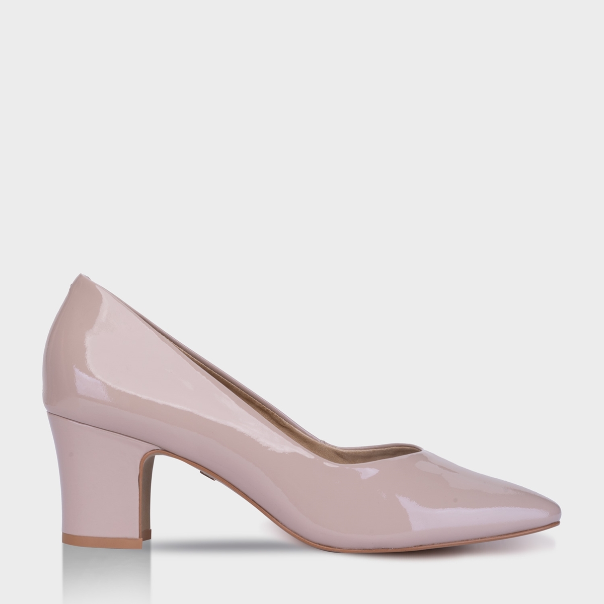 scarpin rose verniz