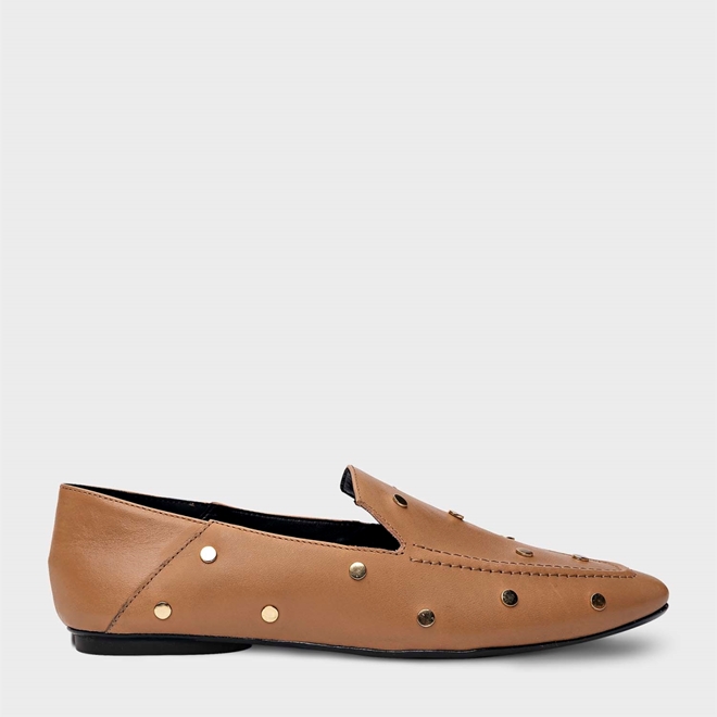 Loafer Comfy Tachas Couro HoneyComb