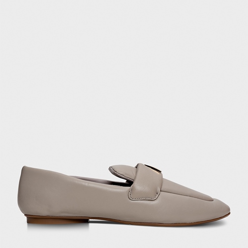 LUCO LOAFER WITH FRINGES IN KHAKI BROWN LAMBSKIN