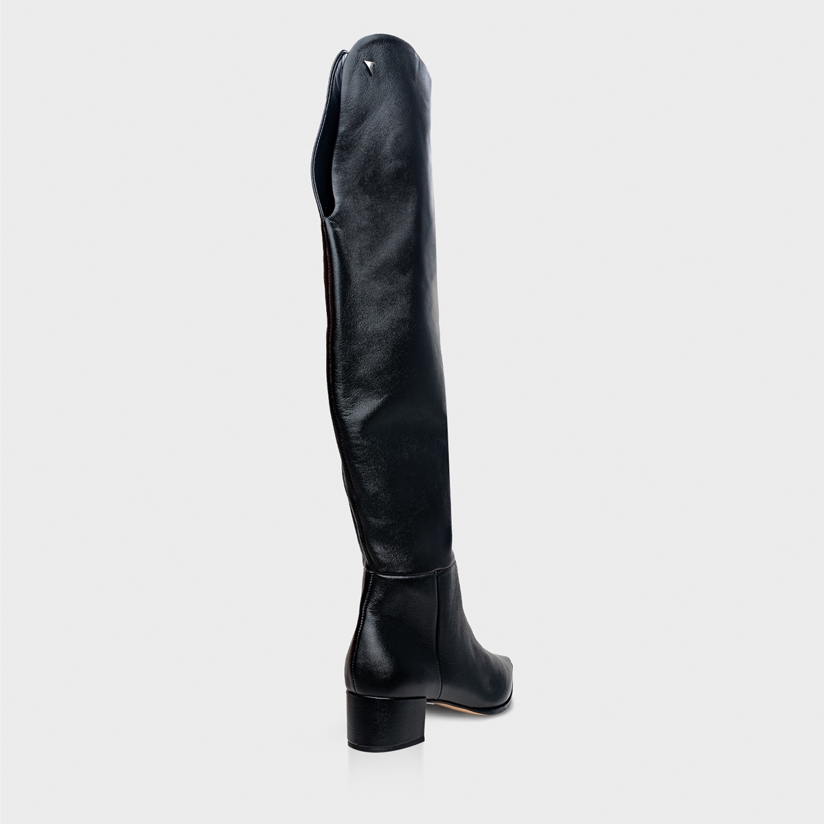 Bota Montaria Over the Knee Couro Preto