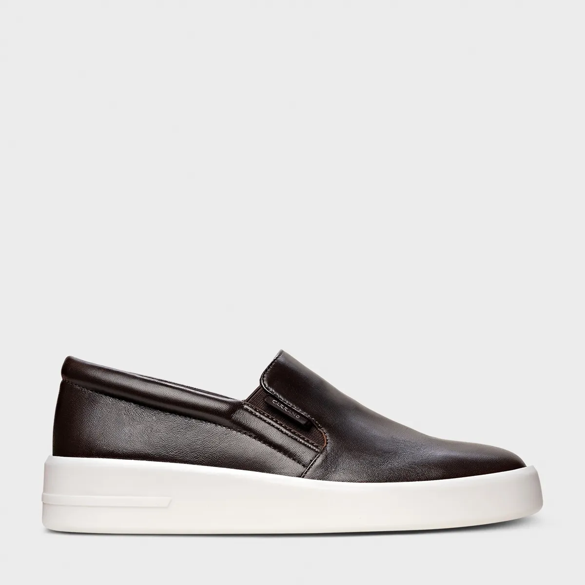 Fashion tenis slip on marrom