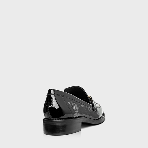 Loafer Fecho Couro Verniz Preto