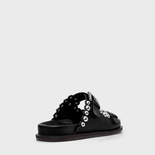 Flat Papete Birken Balls Couro Preto