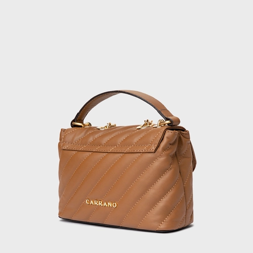 Bolsa Tiracolo Liza Pequena Couro Marrom Saddle