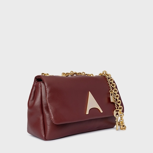 Bolsa Tiracolo Awake Pequena Couro Vinho Mahogany
