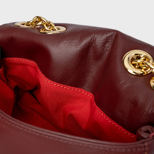 Bolsa Tiracolo Awake Pequena Couro Vinho Mahogany