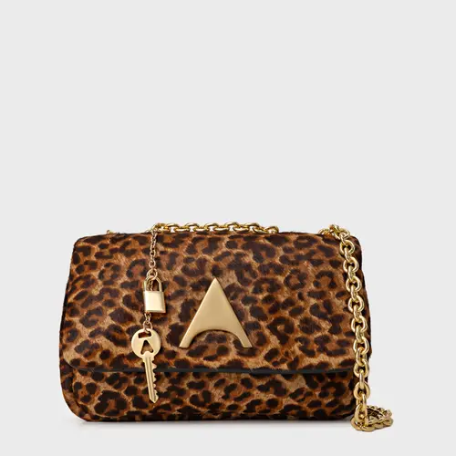 Bolsa Tiracolo Awake Pequena Pelo Animal Print Honey