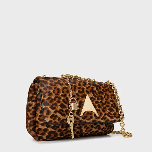 Bolsa Tiracolo Awake Pequena Pelo Animal Print Honey