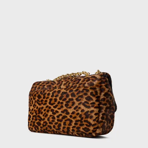 Bolsa Tiracolo Awake Pequena Pelo Animal Print Honey