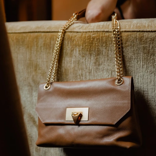 Bolsa Shoulder Helene Média Couro Marrom Saddle