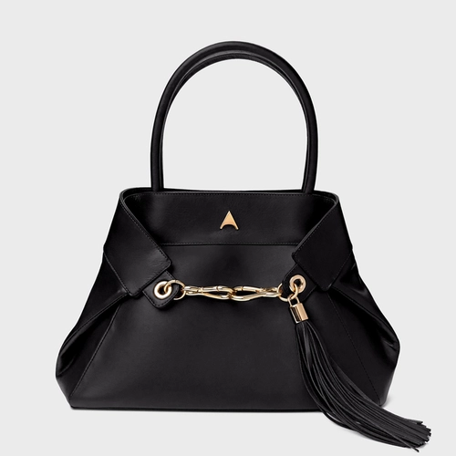 Bolsa Tote Estela Média Couro Preto