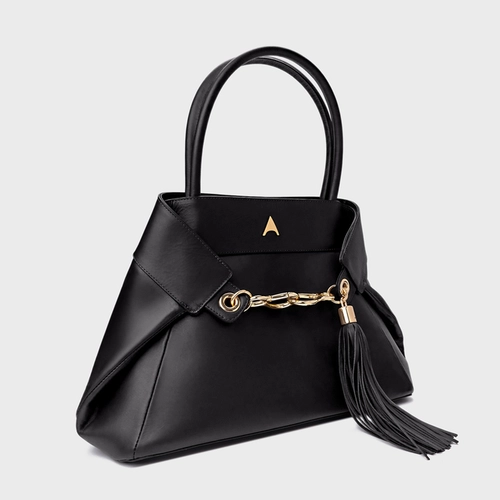Bolsa Tote Estela Média Couro Preto