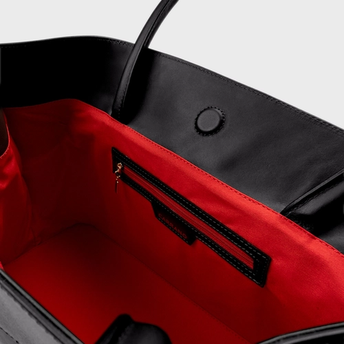 Bolsa Tote Estela Média Couro Preto