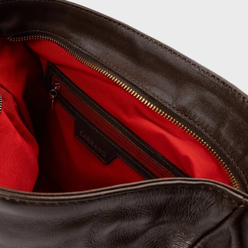 Mochila Francis Couro Marrom Dark Brown