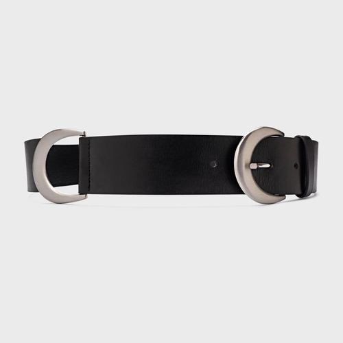 Cinto Moon Grosso Couro Preto