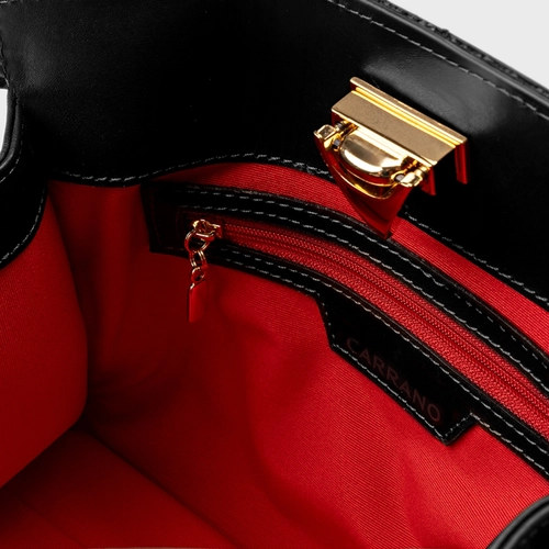 Bolsa Tote Beatrice Pequena Couro Croco Preto