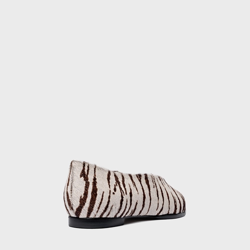 Sapatilha High Vamp Pelo Zebra Animal Print Branco