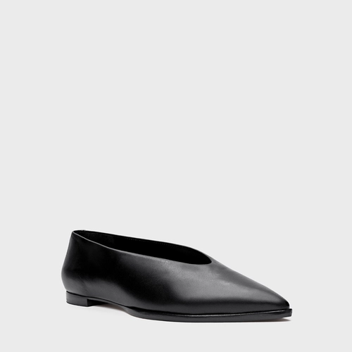 Sapatilha High Vamp Couro Preto