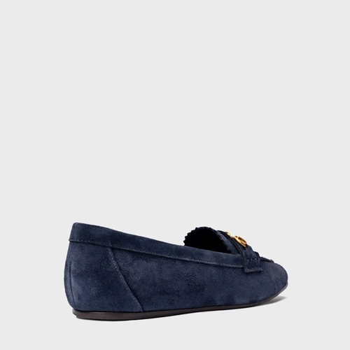 Loafer Dockside Bridão Couro Suede Azul Navy