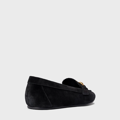 Loafer Dockside Bridão Couro Suede Preto