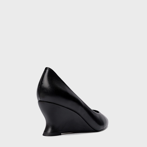 Scarpin Francis Anabela Couro Preto