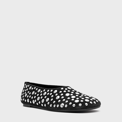 Sapatilha Balls Couro Suede Preto