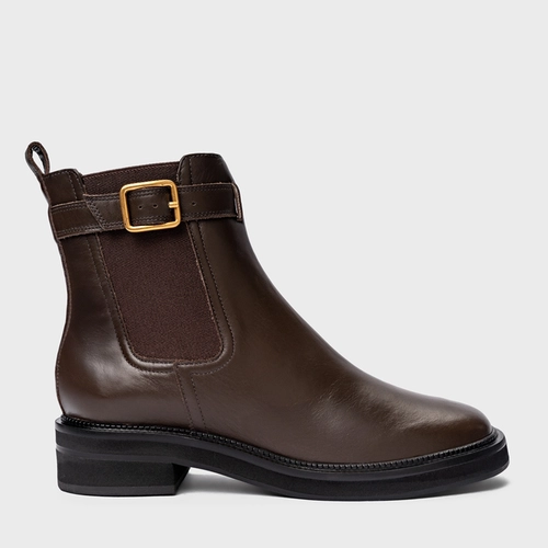 Bota Urban Couro Marrom Dark Brown