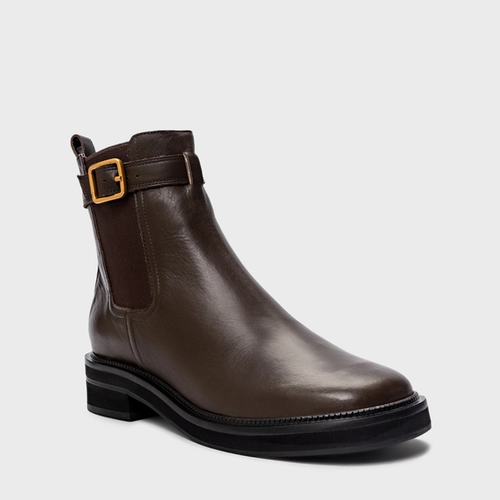 Bota Urban Couro Marrom Dark Brown