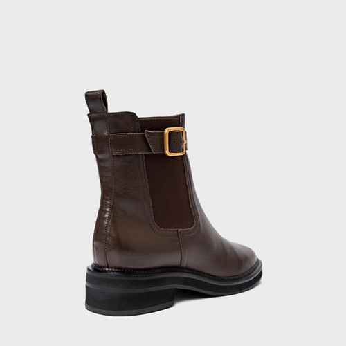 Bota Urban Couro Marrom Dark Brown