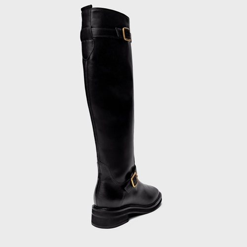 Bota Urban Cano Alto Couro Preto
