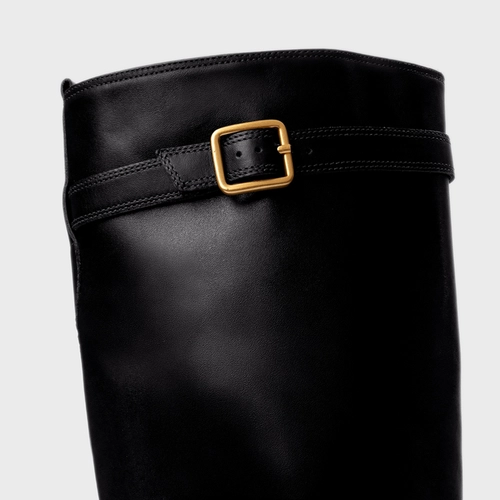 Bota Urban Cano Alto Couro Preto