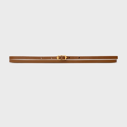 Cinto Duplo Minimalist Couro Marrom Saddle