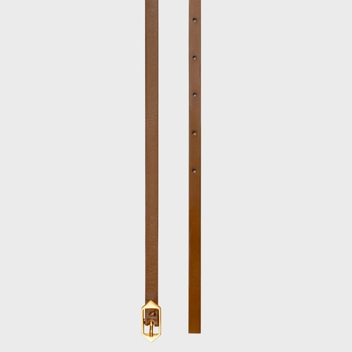 Cinto Duplo Minimalist Couro Marrom Saddle